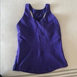 Lululemon purple tank with built in bra